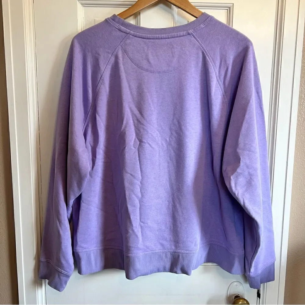 Lilac Champion Women's Campus French Terry Graphic Crew Shirt